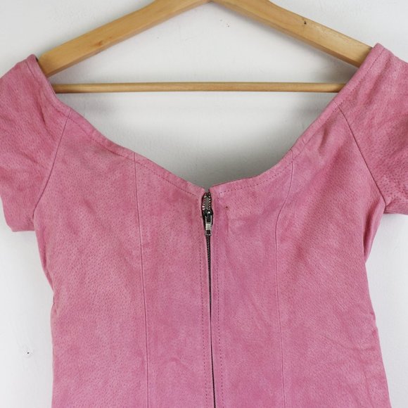 NWT retrofete Hadley Suede Dress in Rose Pink XS - Picture 8 of 10